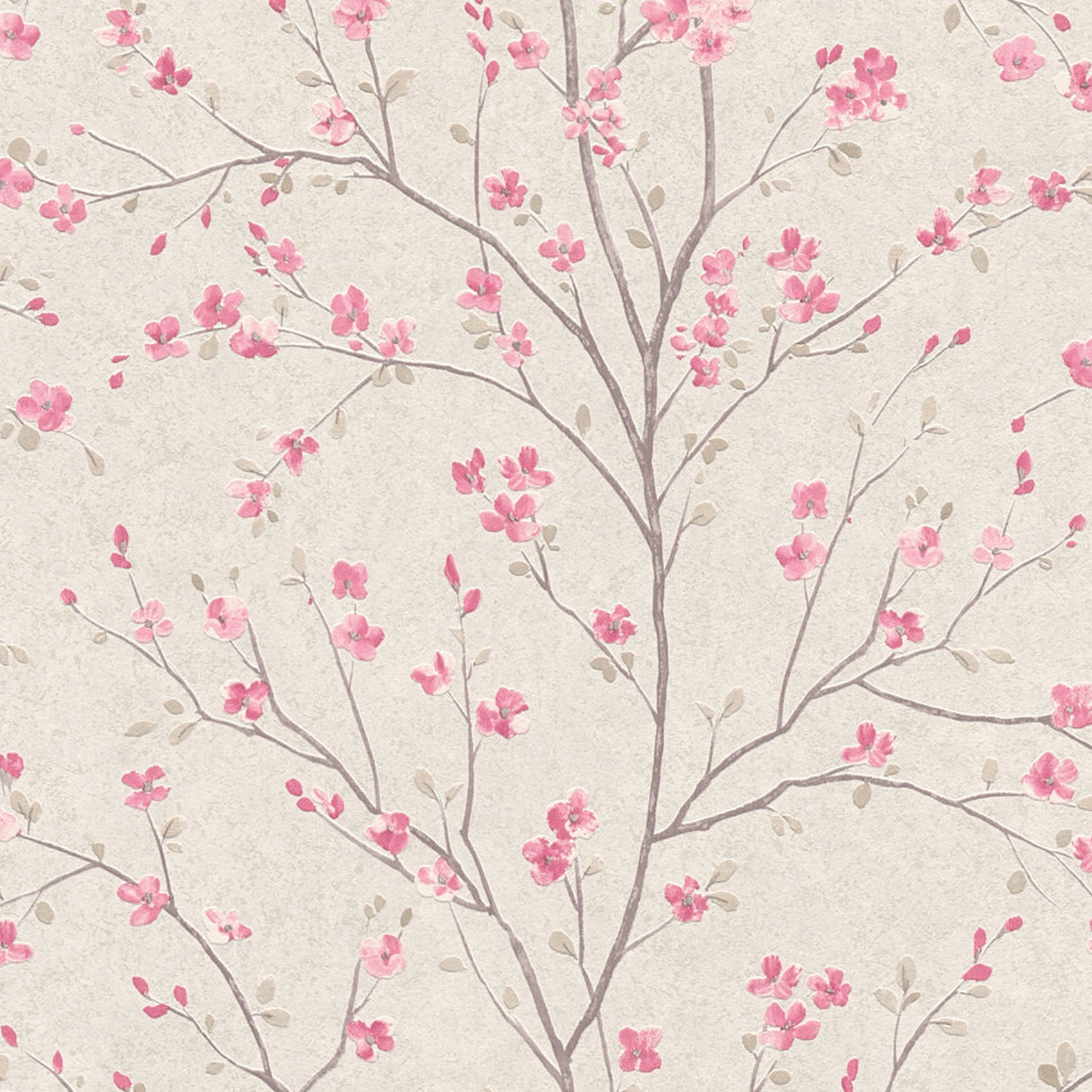 Papier peint imprimé fleur de cerisier - Multicolore