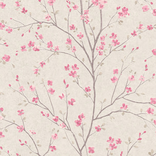 Papier peint imprimé fleur de cerisier - Multicolore