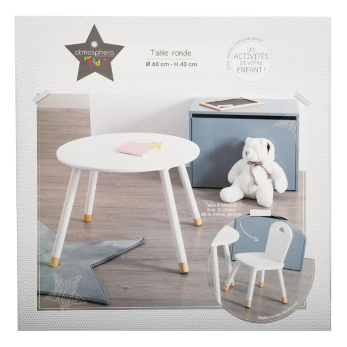 Table enfant "Douceur" blanche