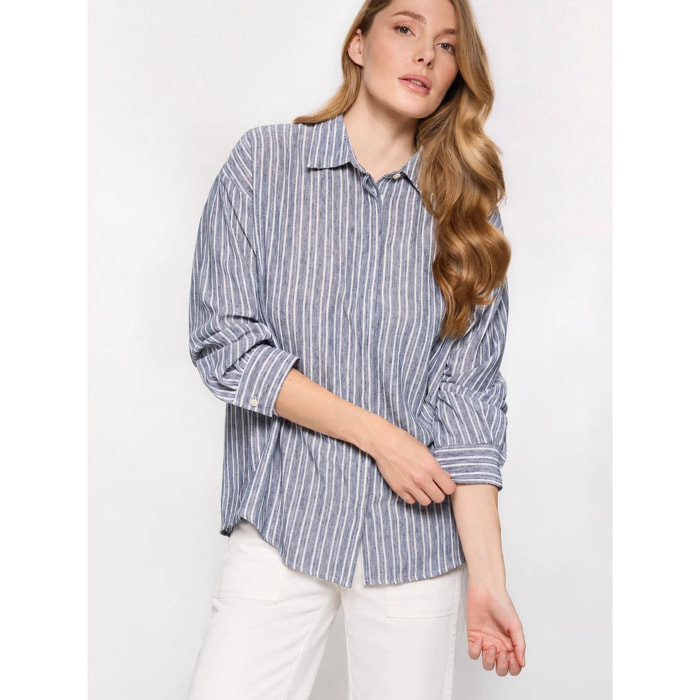 Blusa Manga Larga Azul - Bitania