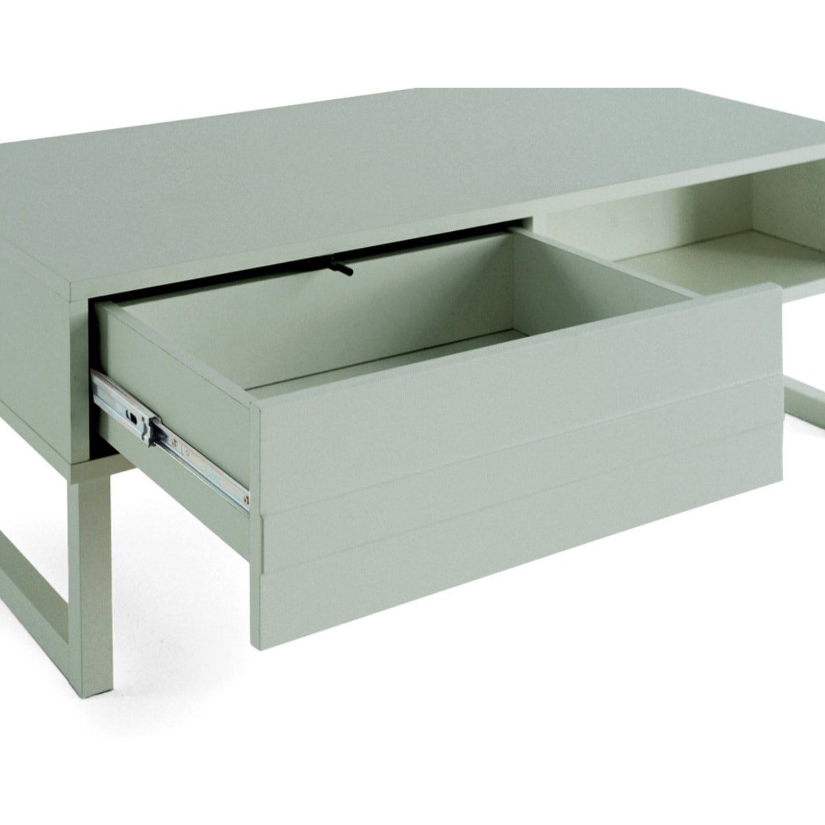 Sofia - table basse - vert sauge mat - 1 niche - 110 cm - Vert sauge