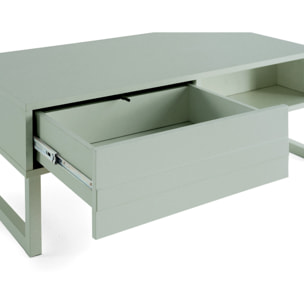 Sofia - table basse - vert sauge mat - 1 niche - 110 cm - Vert sauge