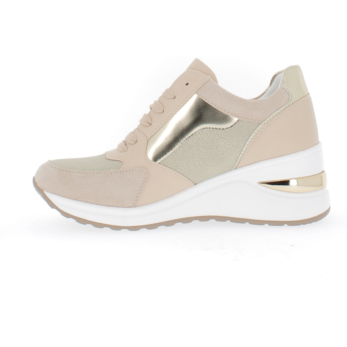 Armata di Mare Scarpe Donna Sneakers Casual con Zip Laterale AMD SS31H21 Beige