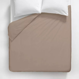 Housse de couette satin de coton uni rose Ava uni rose fume