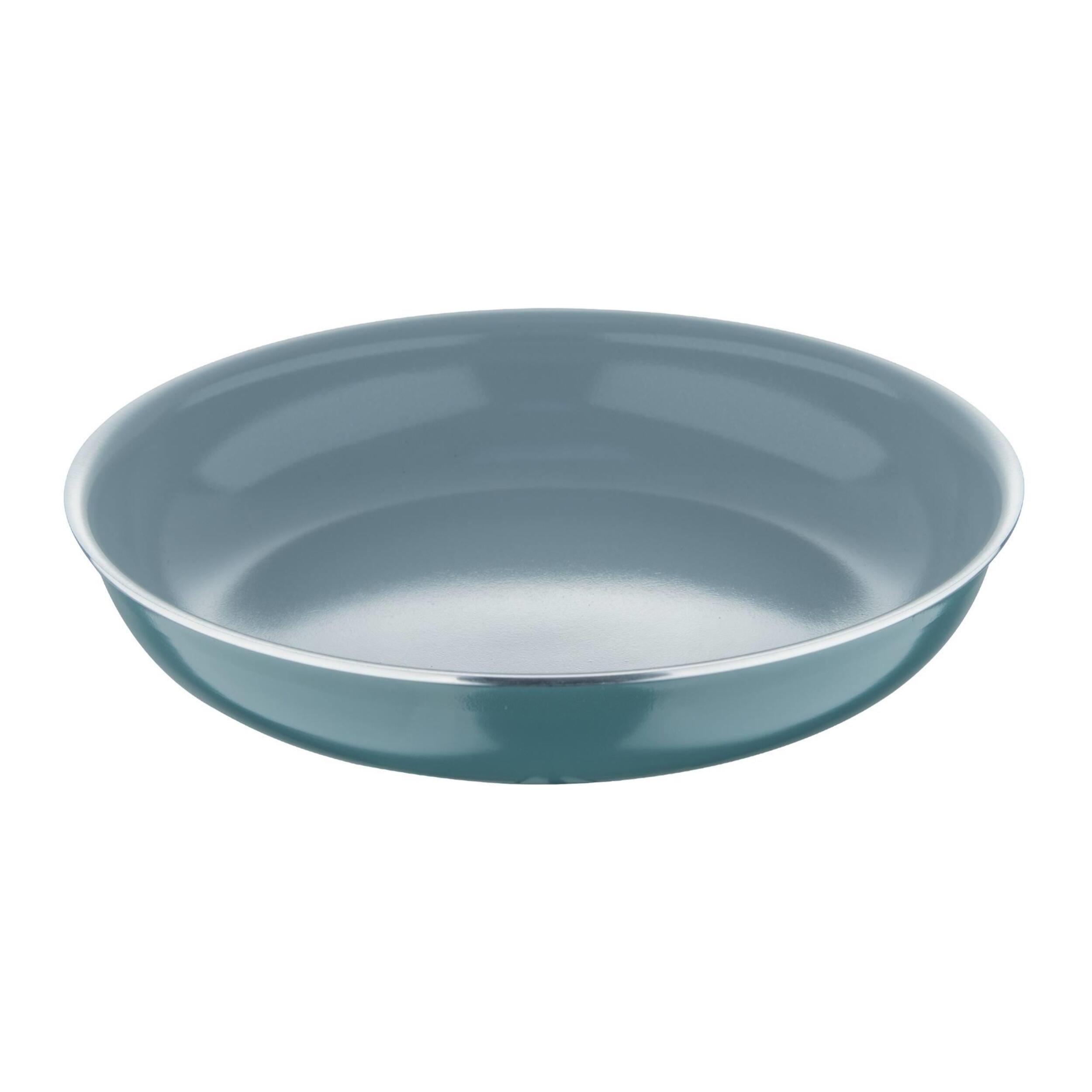 Set de 4 Sartenes Ø22Ø24Ø26Ø28cm en Aluminio prensado Verde + 2 Mangos extraíbles Click&Cook Bergner