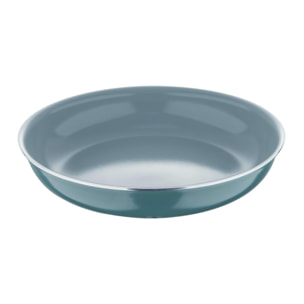 Set de 4 Sartenes Ø22Ø24Ø26Ø28cm en Aluminio prensado Verde + 2 Mangos extraíbles Click&Cook Bergner