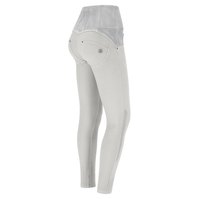 Pantaloni push up WR.UP® tessuto navetta spalmato argento