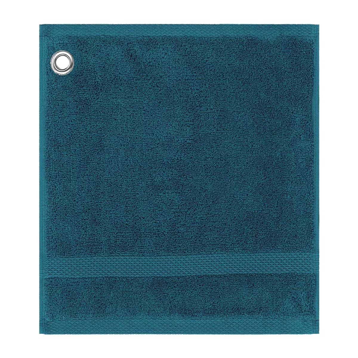 Carre avec oeillet pur coton 550 g/m² uni bleu Elea canard