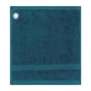 Carre avec oeillet pur coton 550 g/m² uni bleu Elea canard