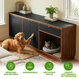 Rouleau adhésif décoratif Vinyle au Mètre - Noir - Sticker Lavable Imperméable Mur Cuisine Meubles
