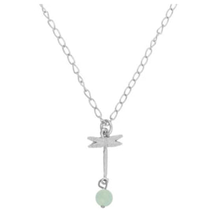 Conjunto collar-pendiente plata"Libélula aventurá­na"