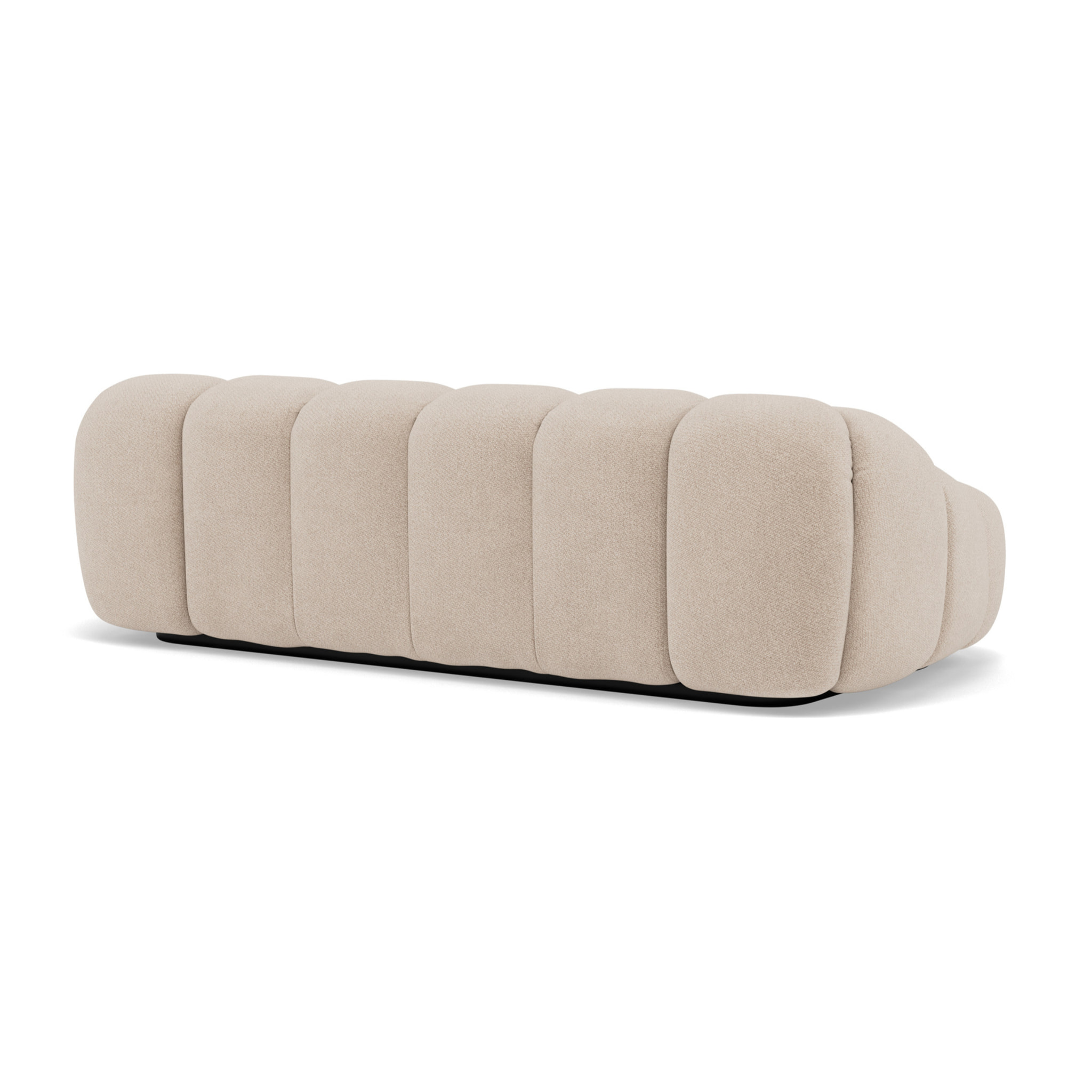 Ava - canapé 3 places bubble en velours texturé - Beige