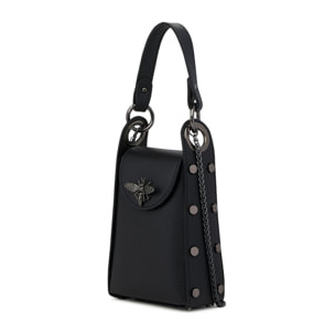 Borse Donna colore Nero-in pelle Made in Italy 14x20x7cm