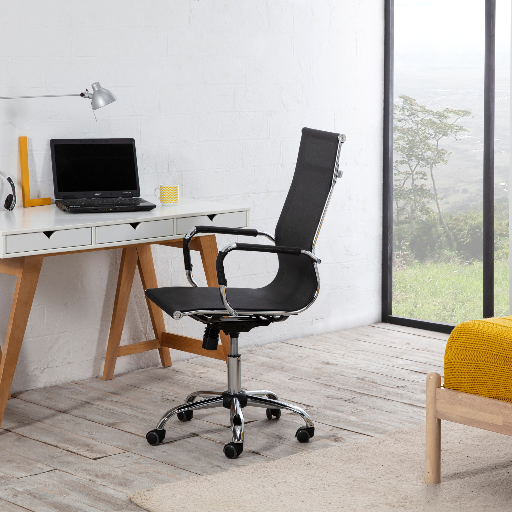 Sillón de oficina Slim negro