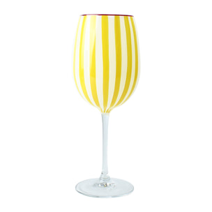 Lot de 3 verres à pied 43,5cl jaune CIRCUS