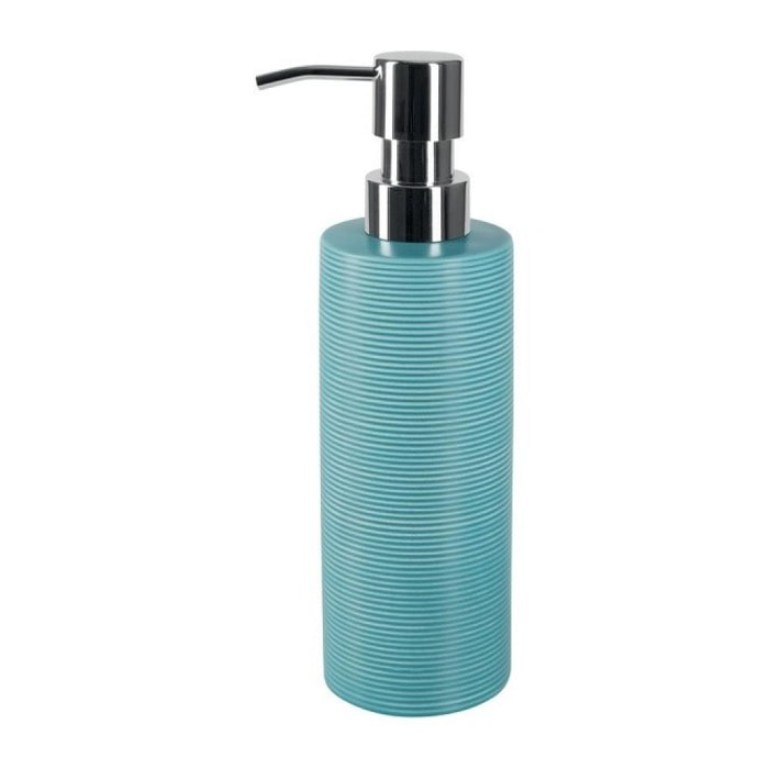 Distributeur de savon Céramique TUBE RIBBED Bleu Spirella