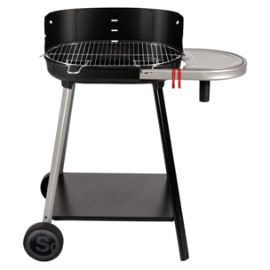 Barbecue à charbon de bois Vulcano 2000 avec cuve en fonte et grille en acier chromé
