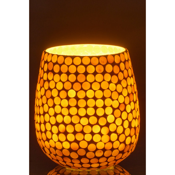 J-Line Chandelier Mosaïque - verre - jaune - large