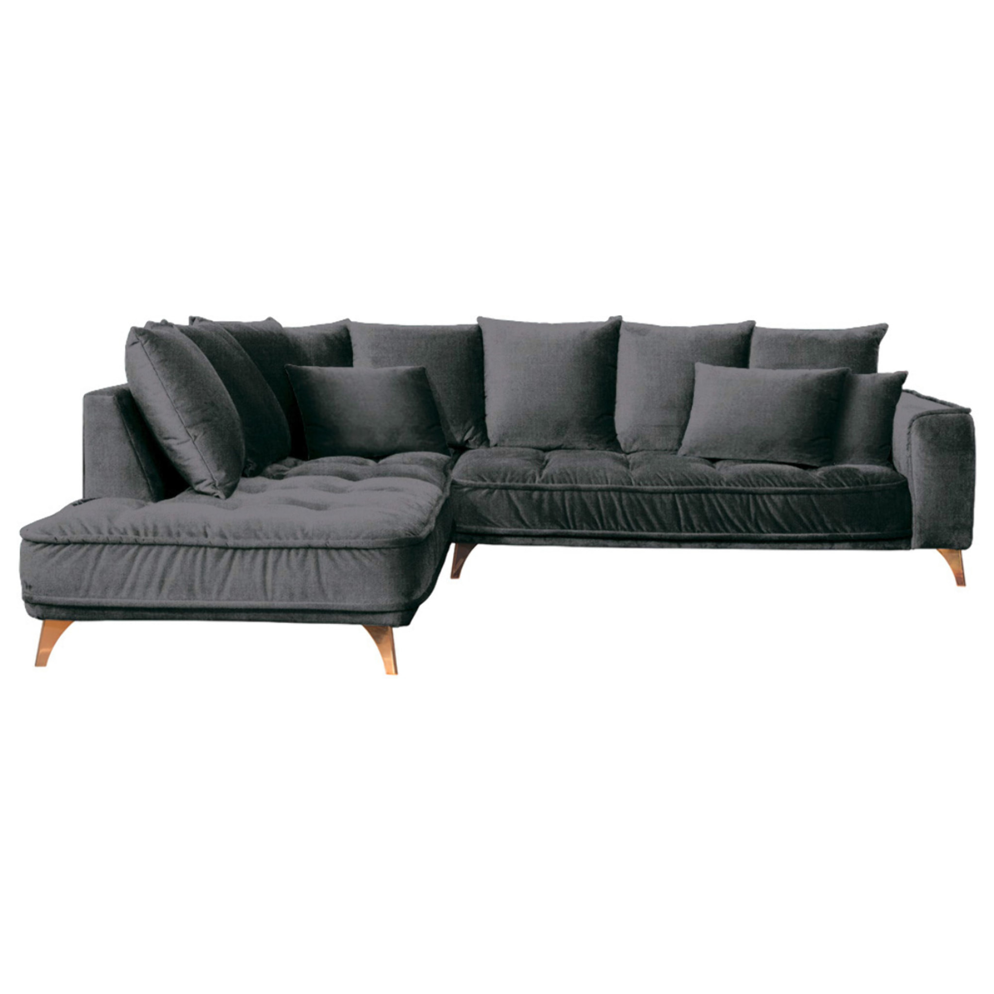 Canapé d'Angle Gauche Tissu Altamo, 4 Places, Housse Déhoussable, Style Scandinave