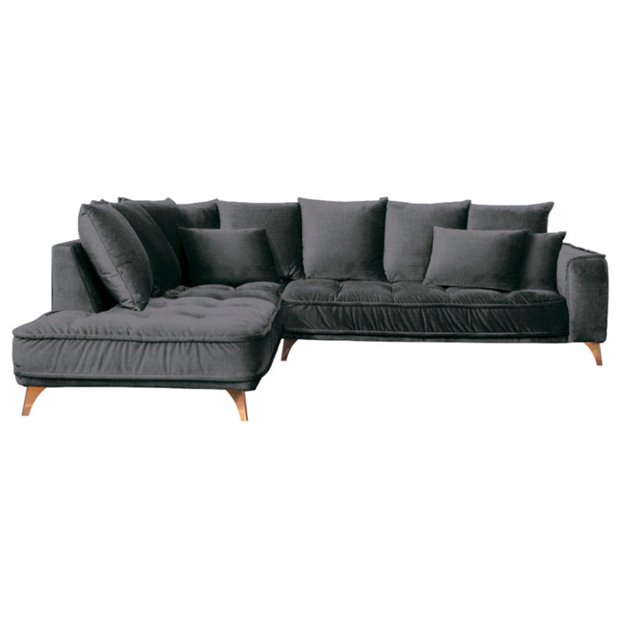 Canapé d'Angle Gauche Tissu Altamo, 4 Places, Housse Déhoussable, Style Scandinave