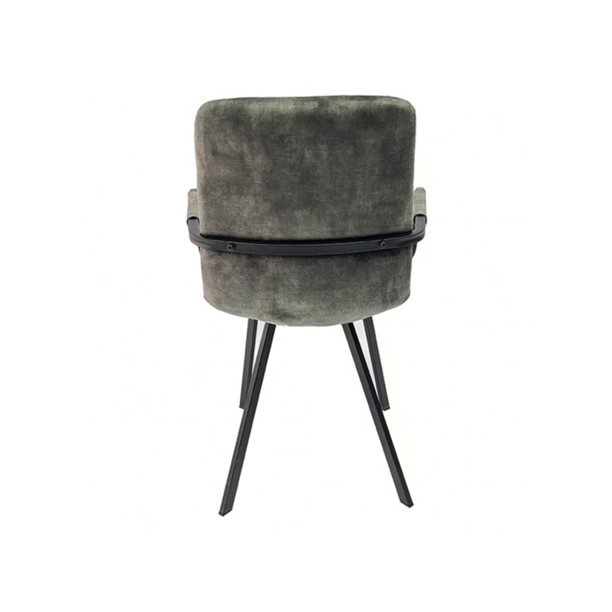 Fauteuil capitonné en velours avec accoudoirs - HERBY