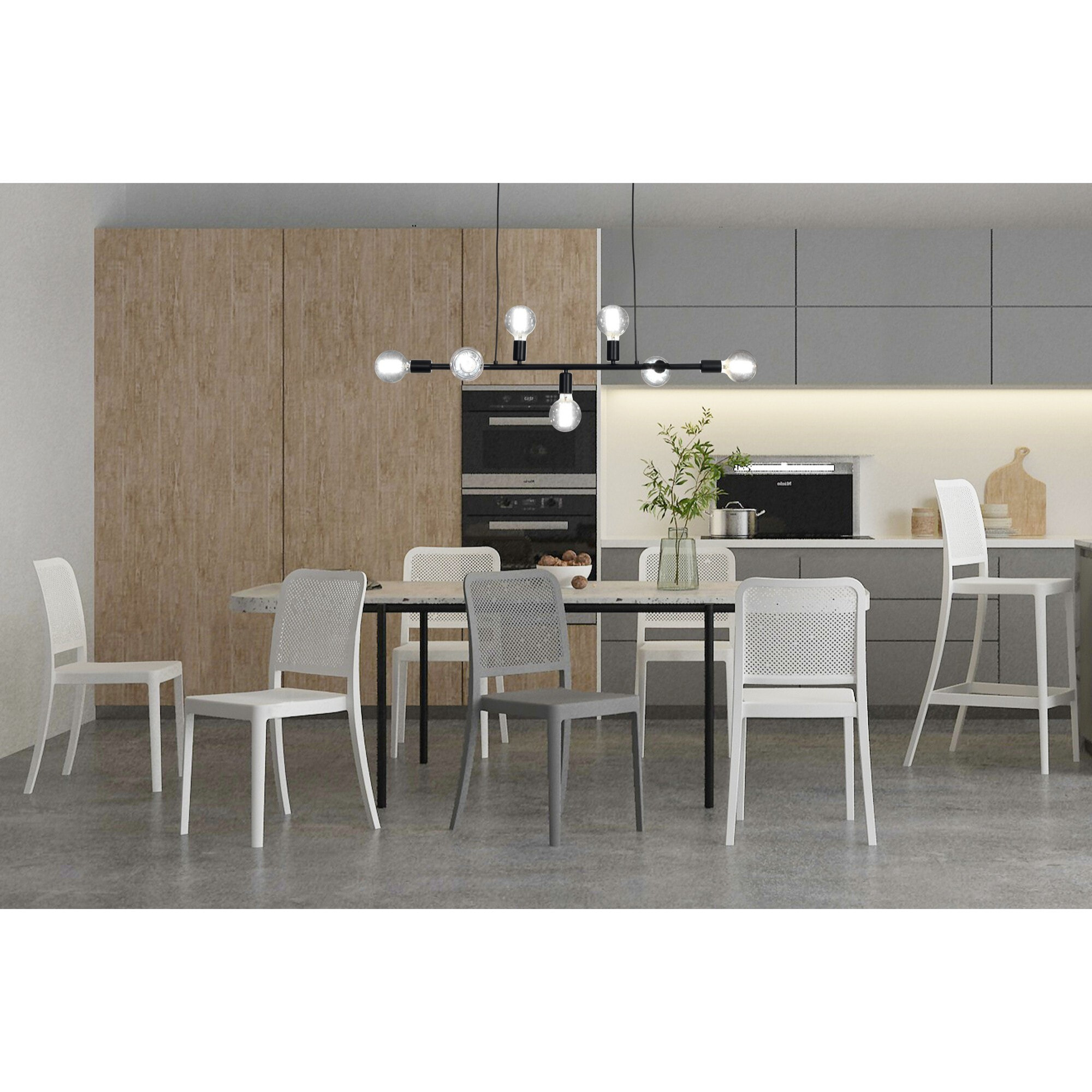 ORESTELUCHETTA Set 4 Sedie da interno / esterno MINOT GREY