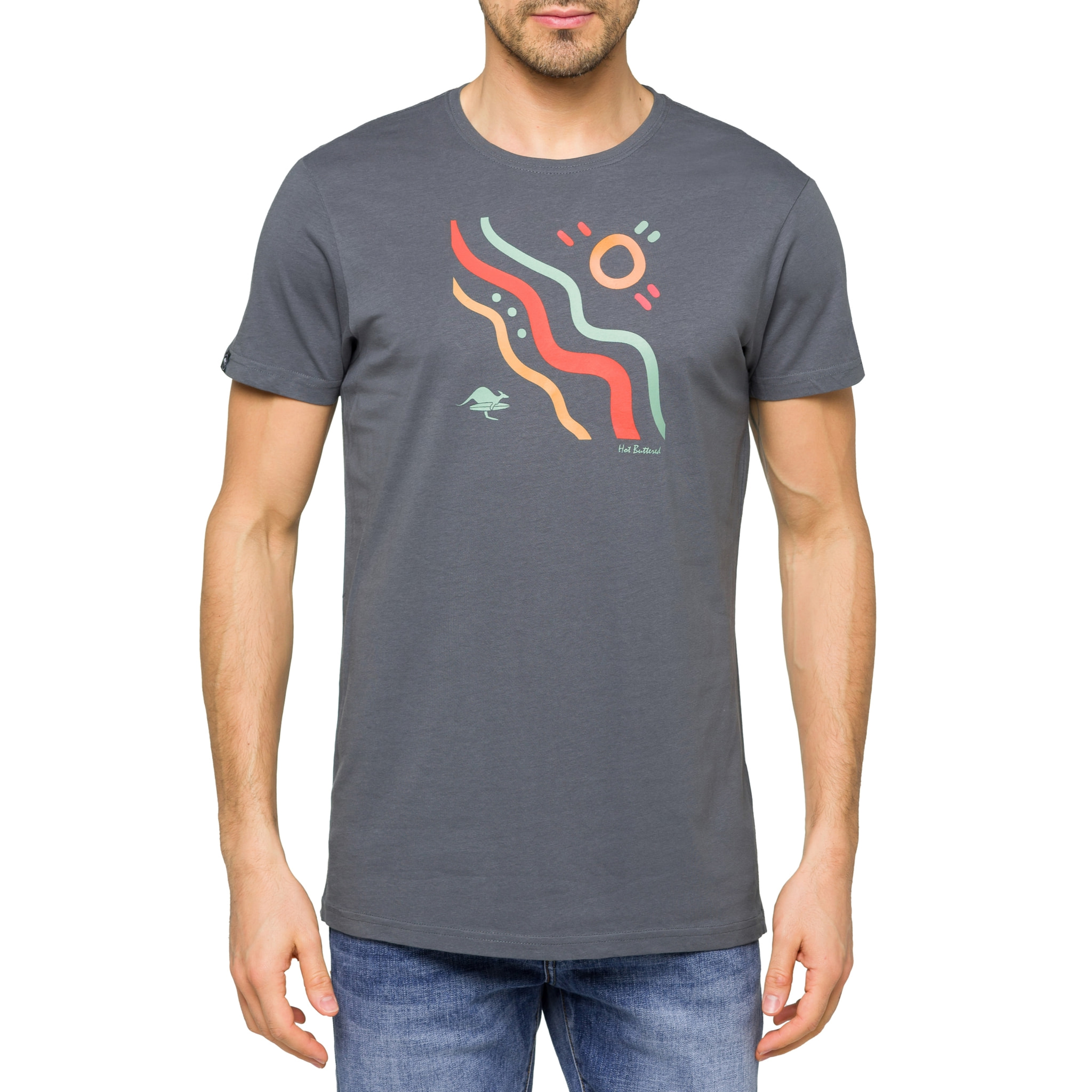 T-shirt in cotone 150 gr Hot Buttered Outback Grigio