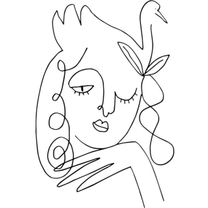 Tableau la femme au clin d'oeil Toile imprimée