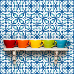 Stickers muraux - Sticker Mural Carrelage adhésif Cuisine Salle de Bain - 9 STICKERS CARRELAGES AZULEJOS THIERNO