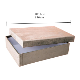 Scatola rett.velluto - Pezzi 2 - 30xH7,5x21,5cm - Bianchi Dino SpA