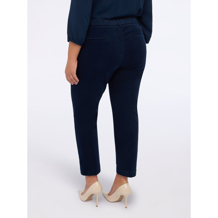 Fiorella Rubino - Pantaloni New York in velluto a coste - Blu