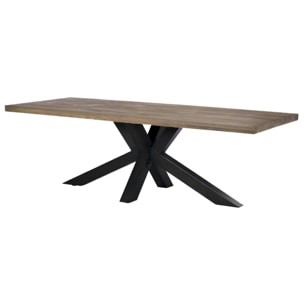 Table pied central en chêne 200 cm HUDSON