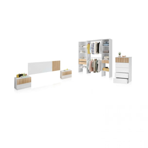 Dormitorio Nitza 5C Plus Blanco Artik (Blanco Mate) - Natur