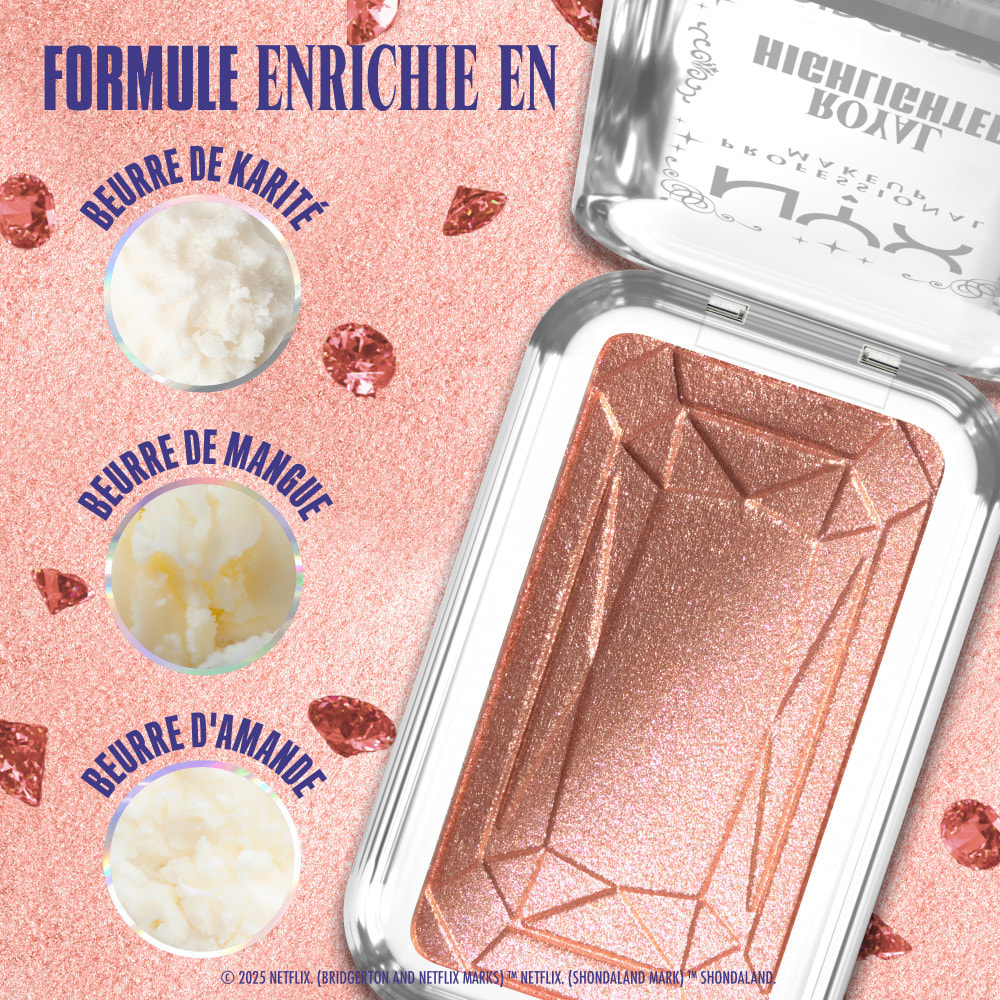 NYX Professional Makeup Collection Limitée Bridgerton Royal Buttermelt Highlighter IRIDESCENT PEACH