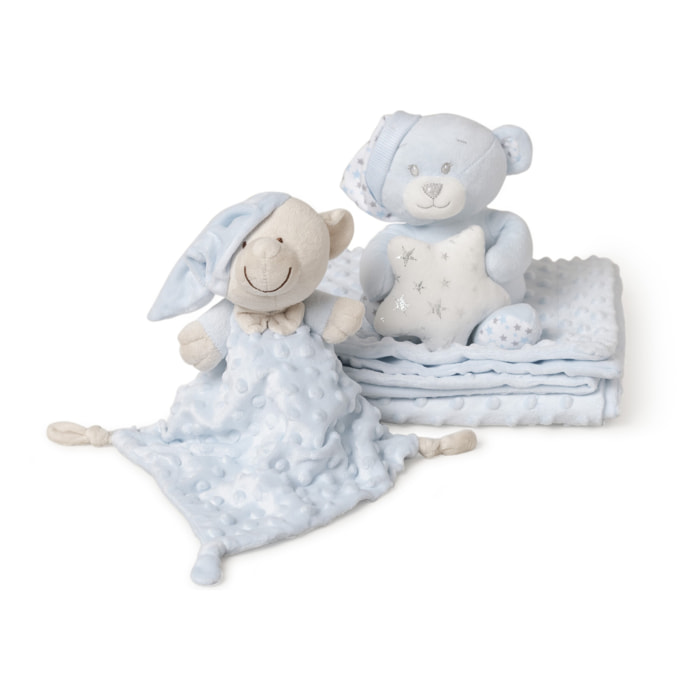 Set Casita, Peluche, Manta y Dou Dou Azul