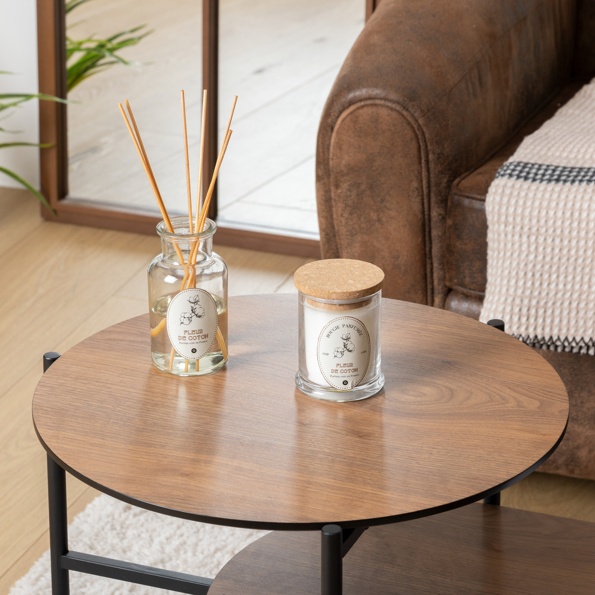 Bougie parfumée Hapo 150g pot en verre avec couvercle coton