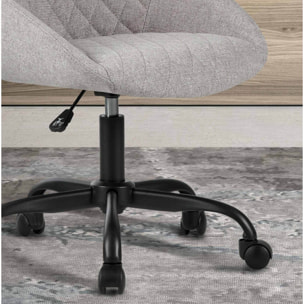 Silla de estudio Lucie tela gris 84x58x60 cm