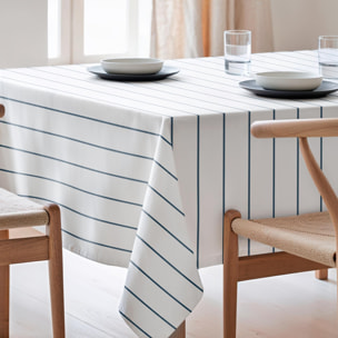 Nappe imprimée anti-tâches MAUI BLEU