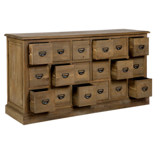 Buffet en bois recyclé 18 tiroirs - Miramas