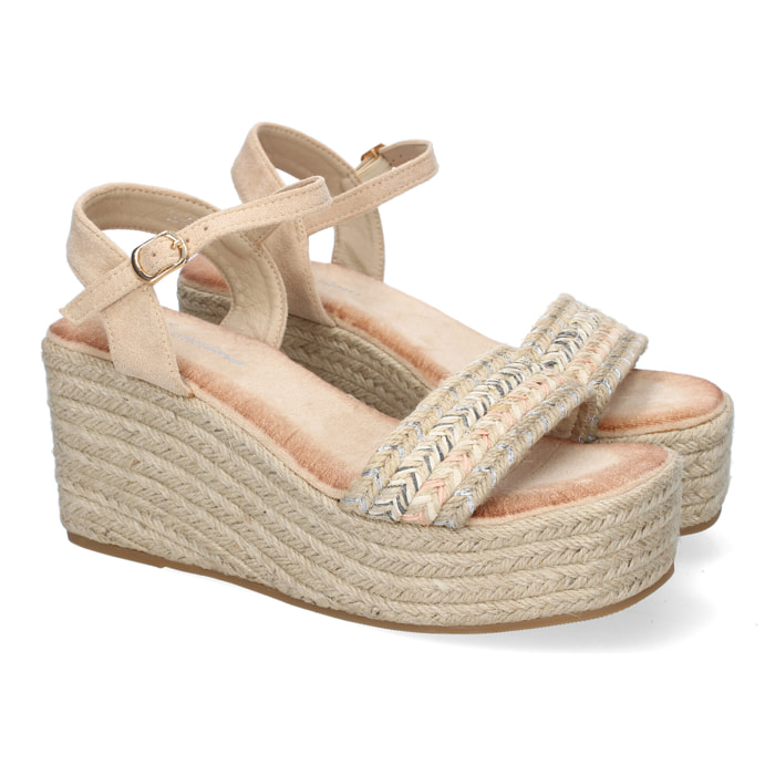 Sandalia de Cuña de Yute para Mujer, Comodas y Elegantes, Diseño Moderno