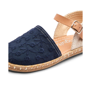 Conguitos - Sandali estivi in juta con zeppa per bambina comodi