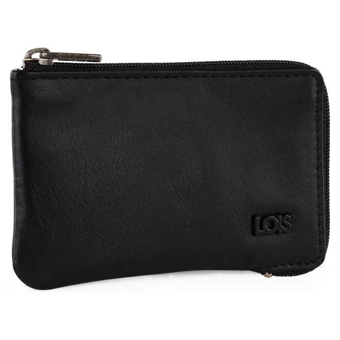 Monedero Piel Hombre Lois Lubbock Negro