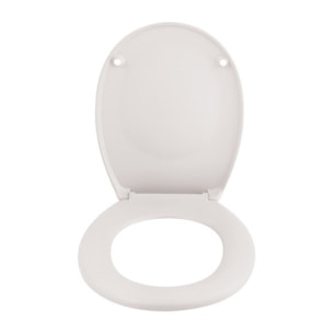 Abattant wc Thermo dur avec frein de chute NEELA Blanc mat - Charnières ABS Chromé Spirella