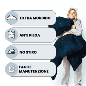 TRAPUNTA INVERNALE BASIC, 200gr, Doubleface, Microfibra, Made in Italy - STARS