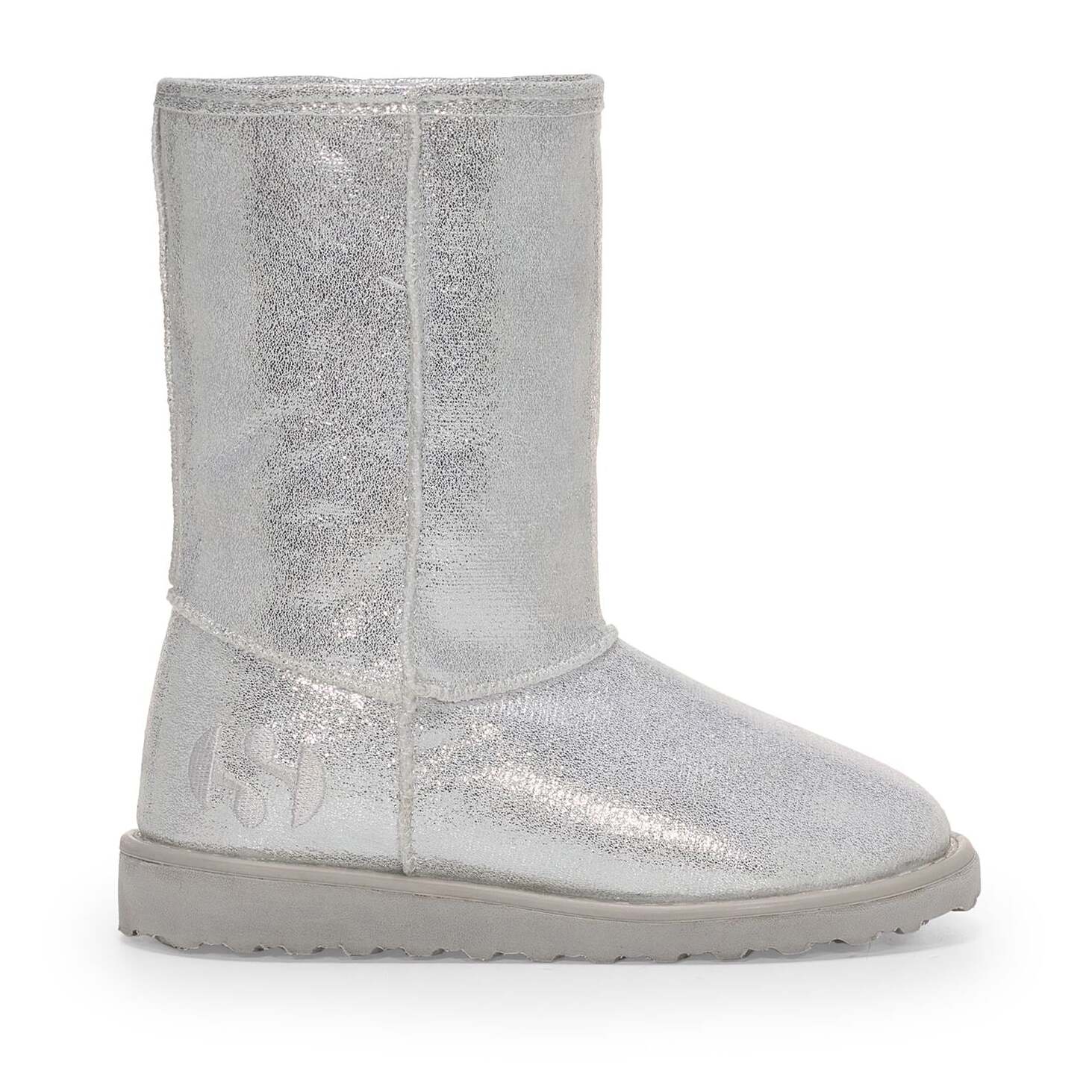 Superga - Botas Niña Gris - 4035 Microfiber Lame