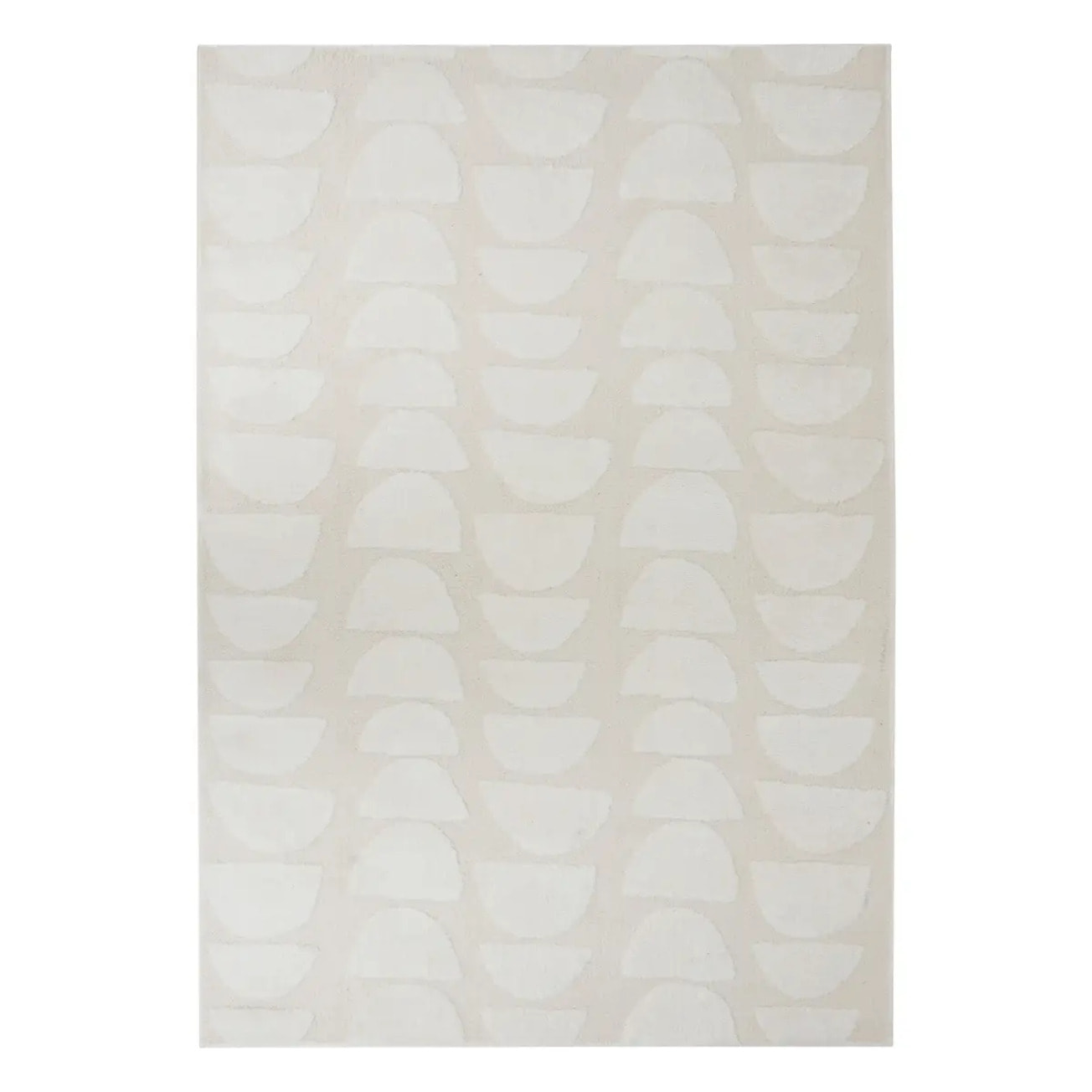 Tapis effet laine Anoai blanc 200x150cm