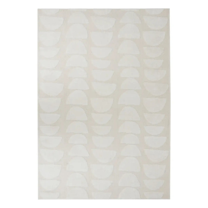 Tapis effet laine Anoai blanc 200x150cm