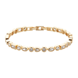 Bracciale U.S. Polo Assn. In metallo dorato con cristalli bianchi