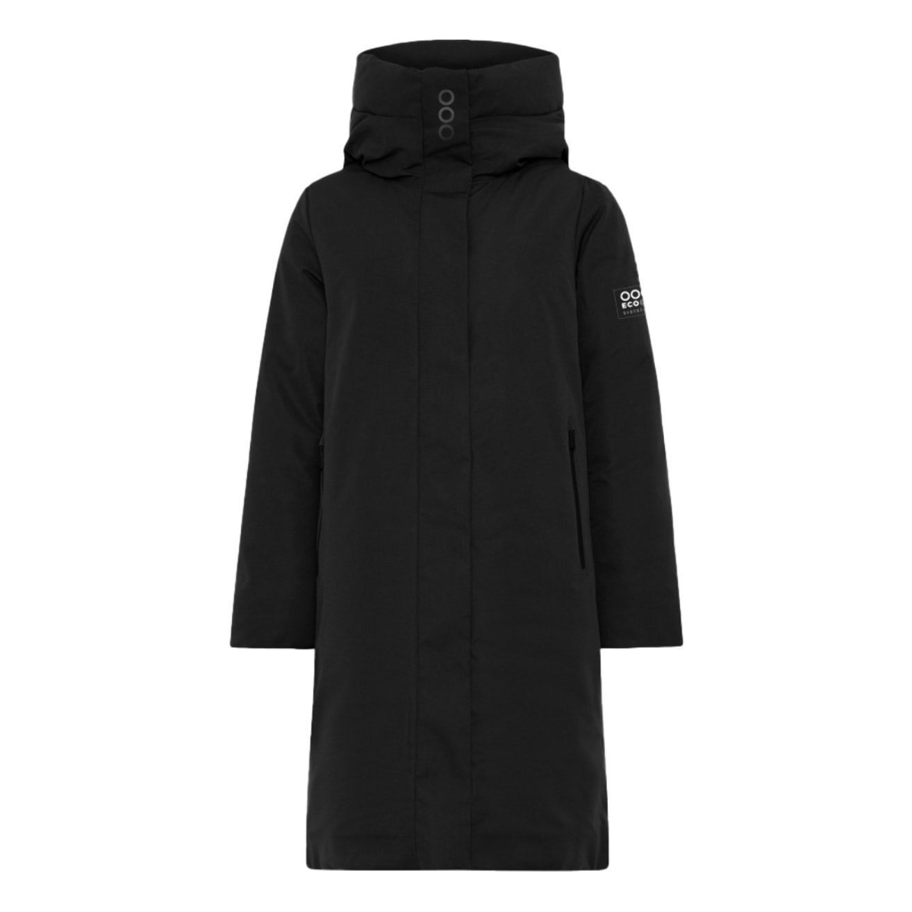 Abrigo para mujer ECOON Bayona Long jacket - Negro
