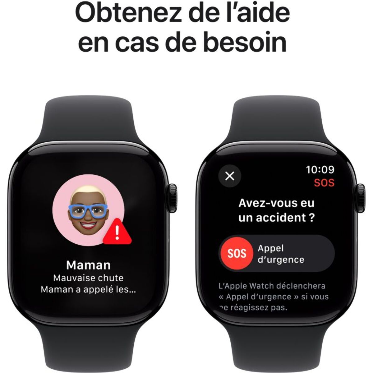 Montre connectée APPLE WATCH Serie 10 46mm Alu/Noir M/L